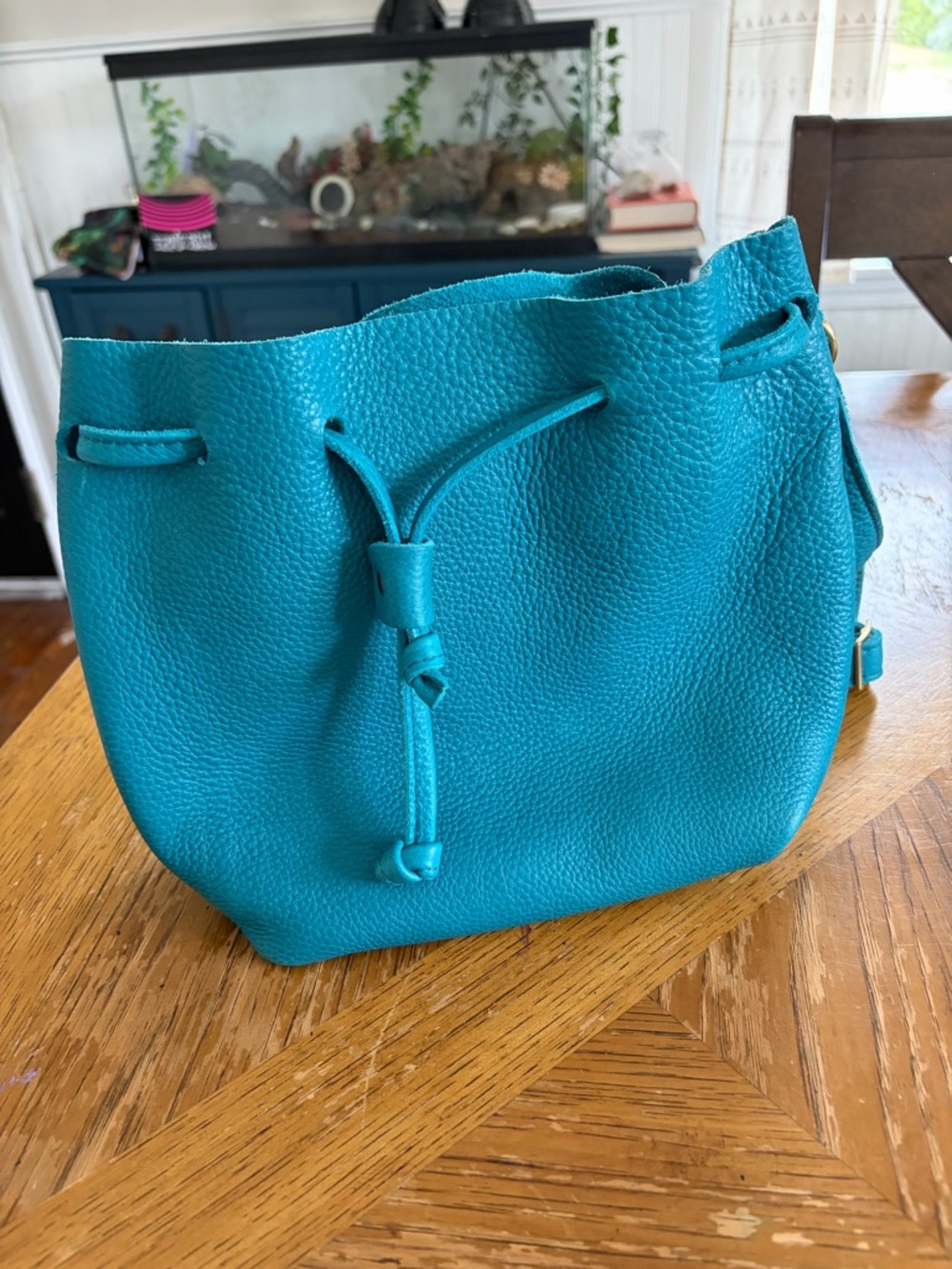 Portland leather goods mini bucket bag Baja